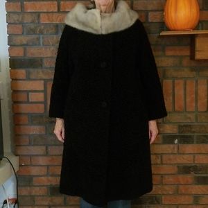 Faux black Persian Lamb Coat